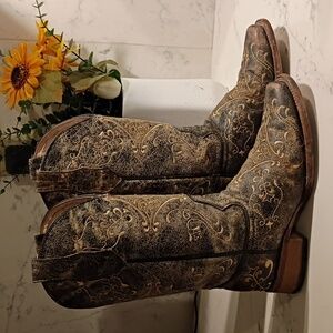 Circle G  Western Leather Boots For Women